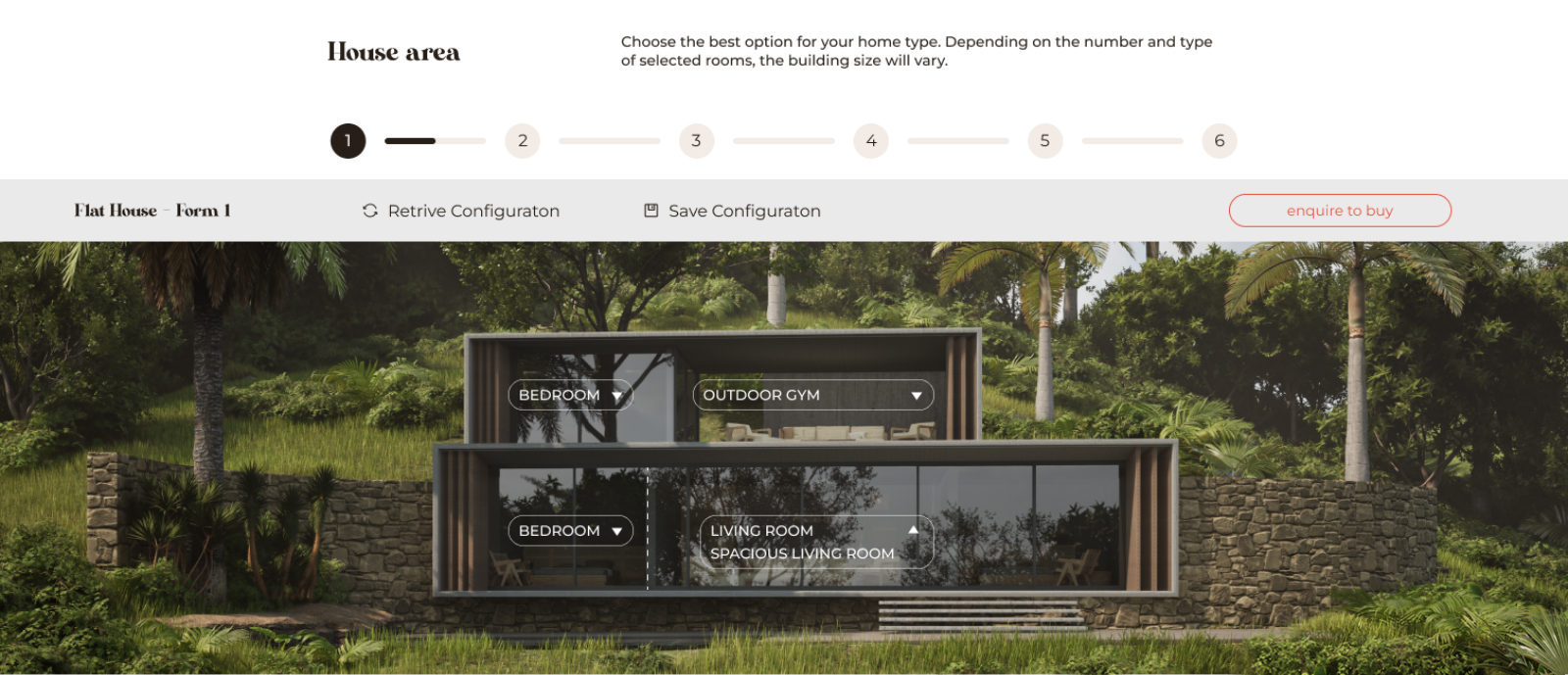 Samana Group real estate configurator. A tool to configure dream villa.